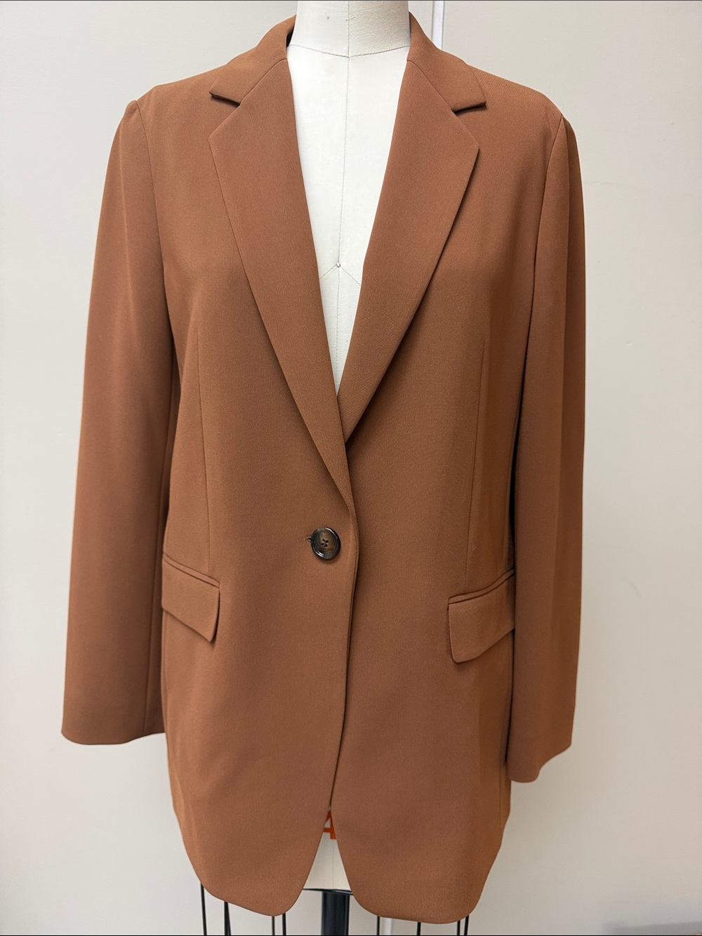 BOSS Hugo Boss Jocalua8 Responsible Bakir Camel One-Button Tailored Blazer US 6
